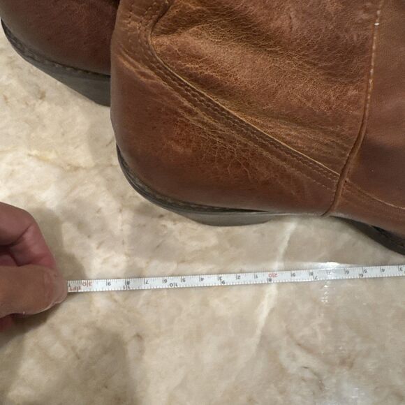 Steve Madden Brown Soft Saddle Leather Slouch Cowboy Boots Y2K Vintage Women’s 8 - Picture 15 of 15